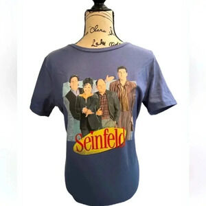 Seinfeld blue VINTAGE CREW NECK SHORT AKEEVE T SHIRT NWT‎